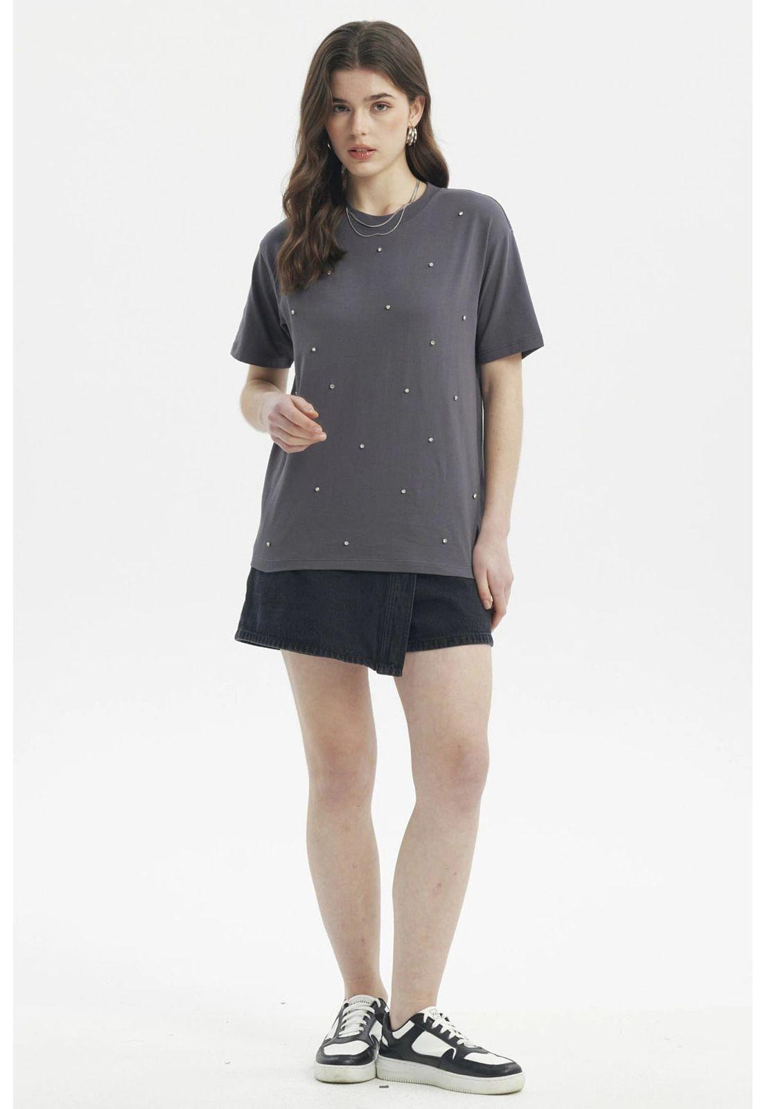 Polera Mujer Strass Gris Marengo-3