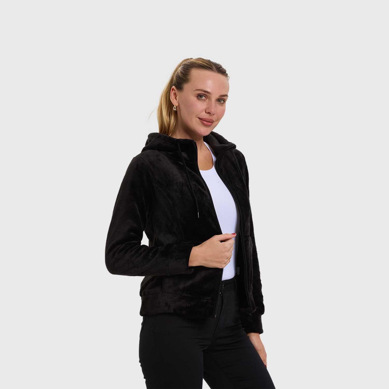 Polar Mujer Full Zipper Entallado Negro Fashion's Park-1