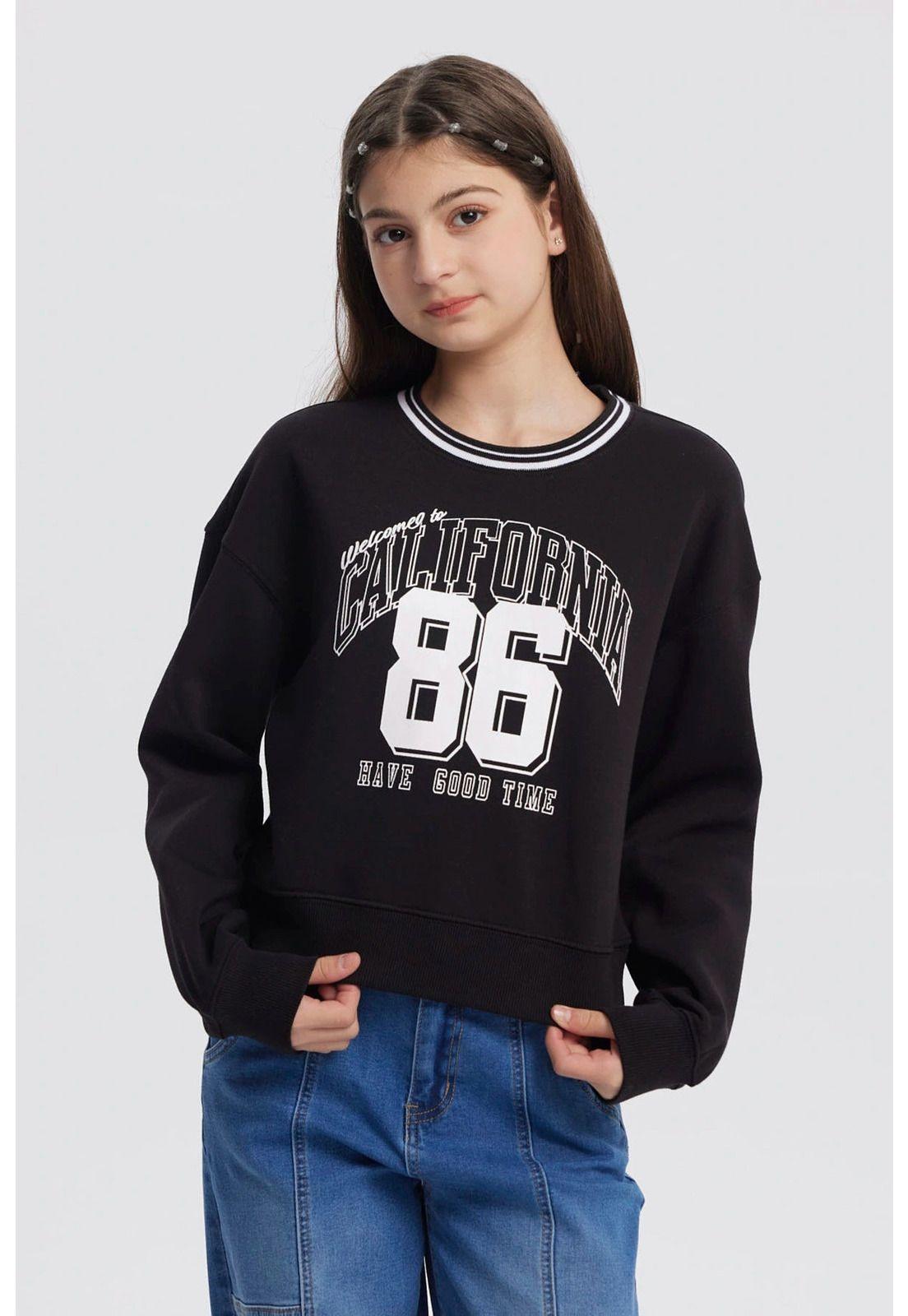 Polerón Niña Slim Negro-0