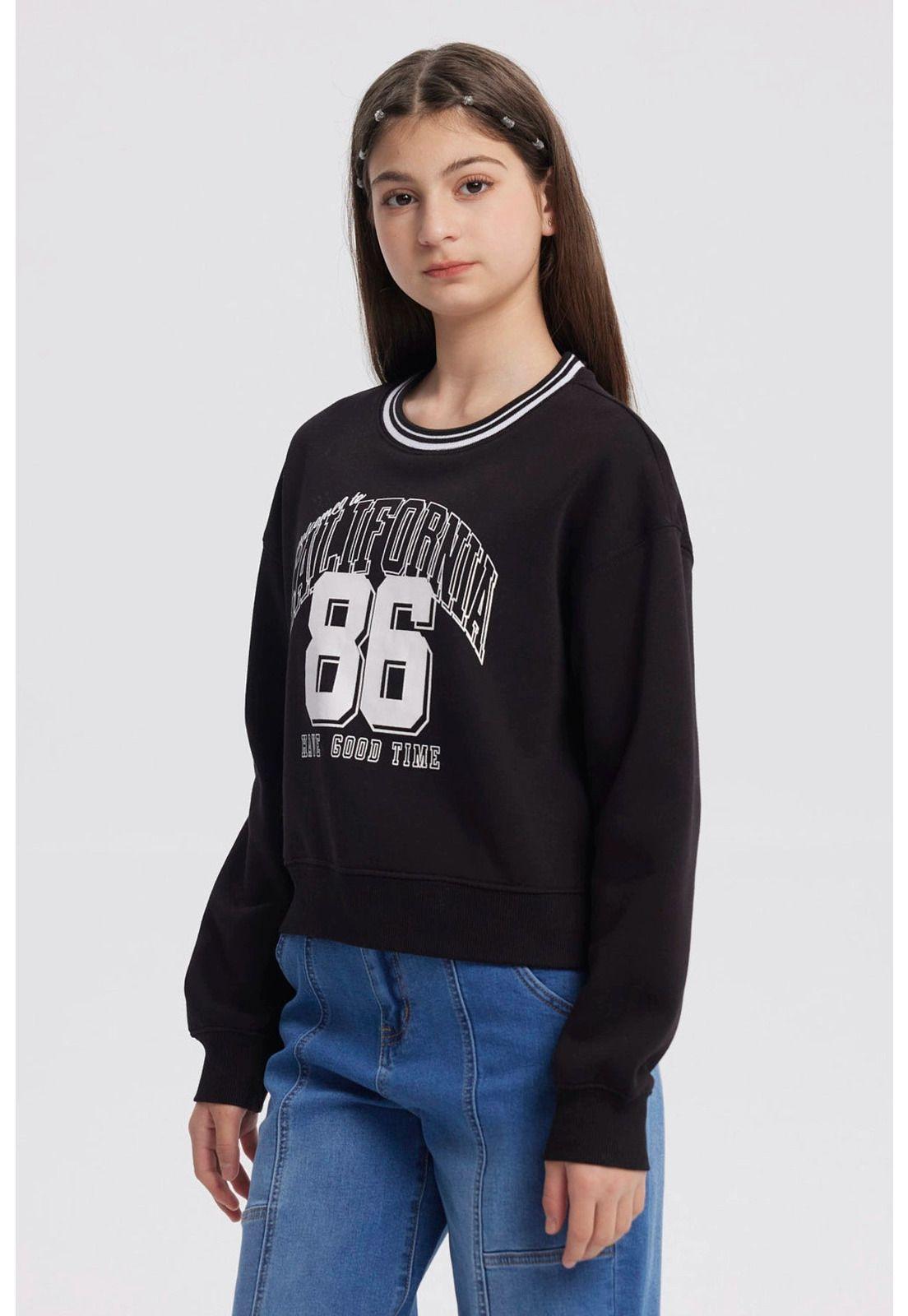 Polerón Niña Slim Negro-1