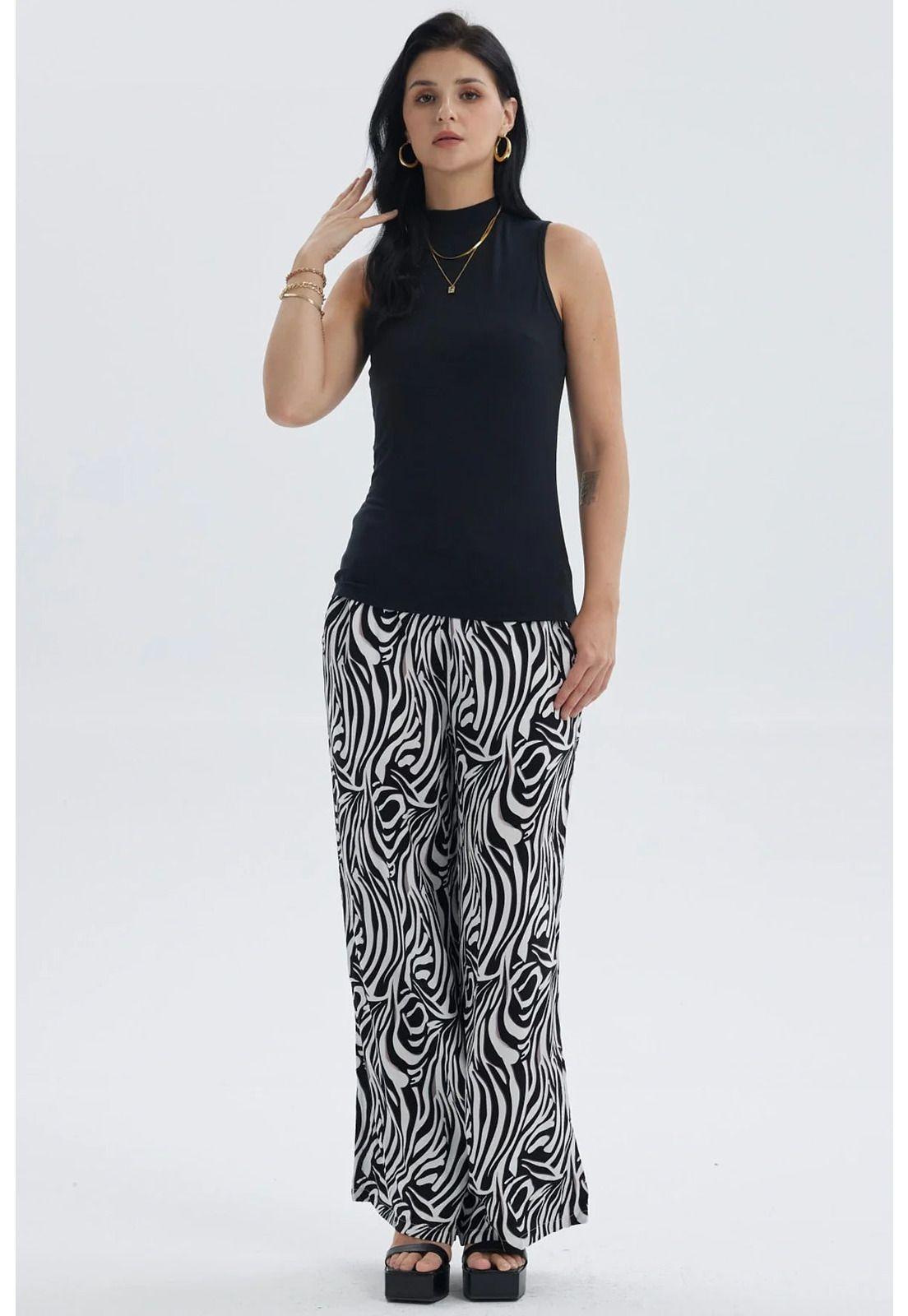 Polera Mujer Elasticada Negro-3