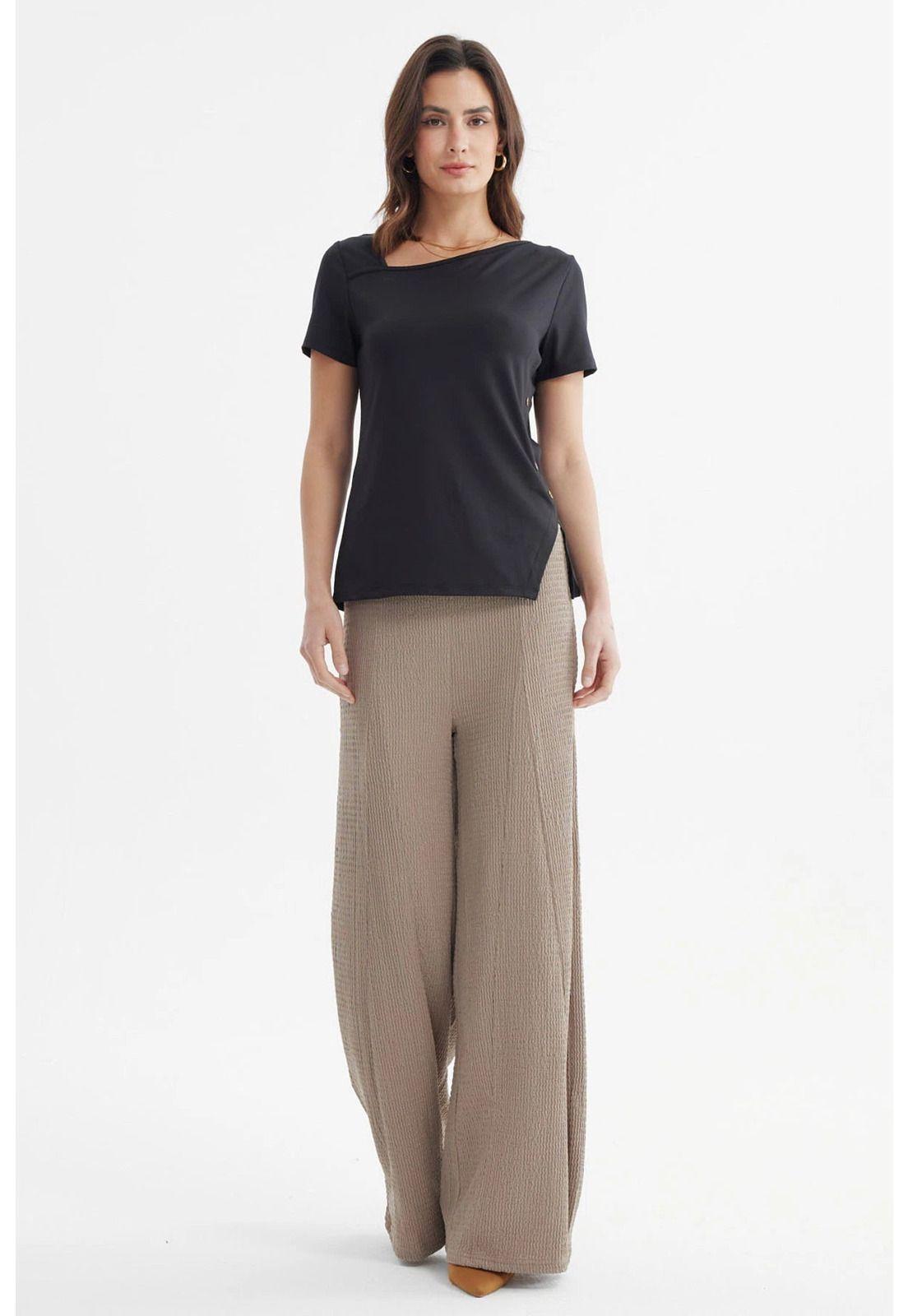 Polera Mujer Asimétrico Negro - lV-3