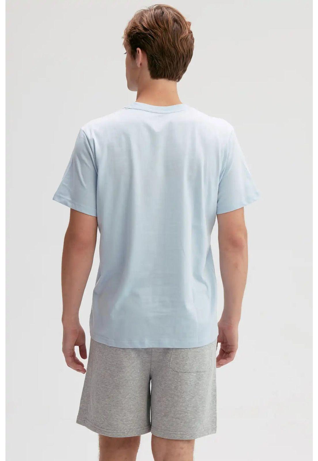 Polera Hombre Print Posicional Celeste-2