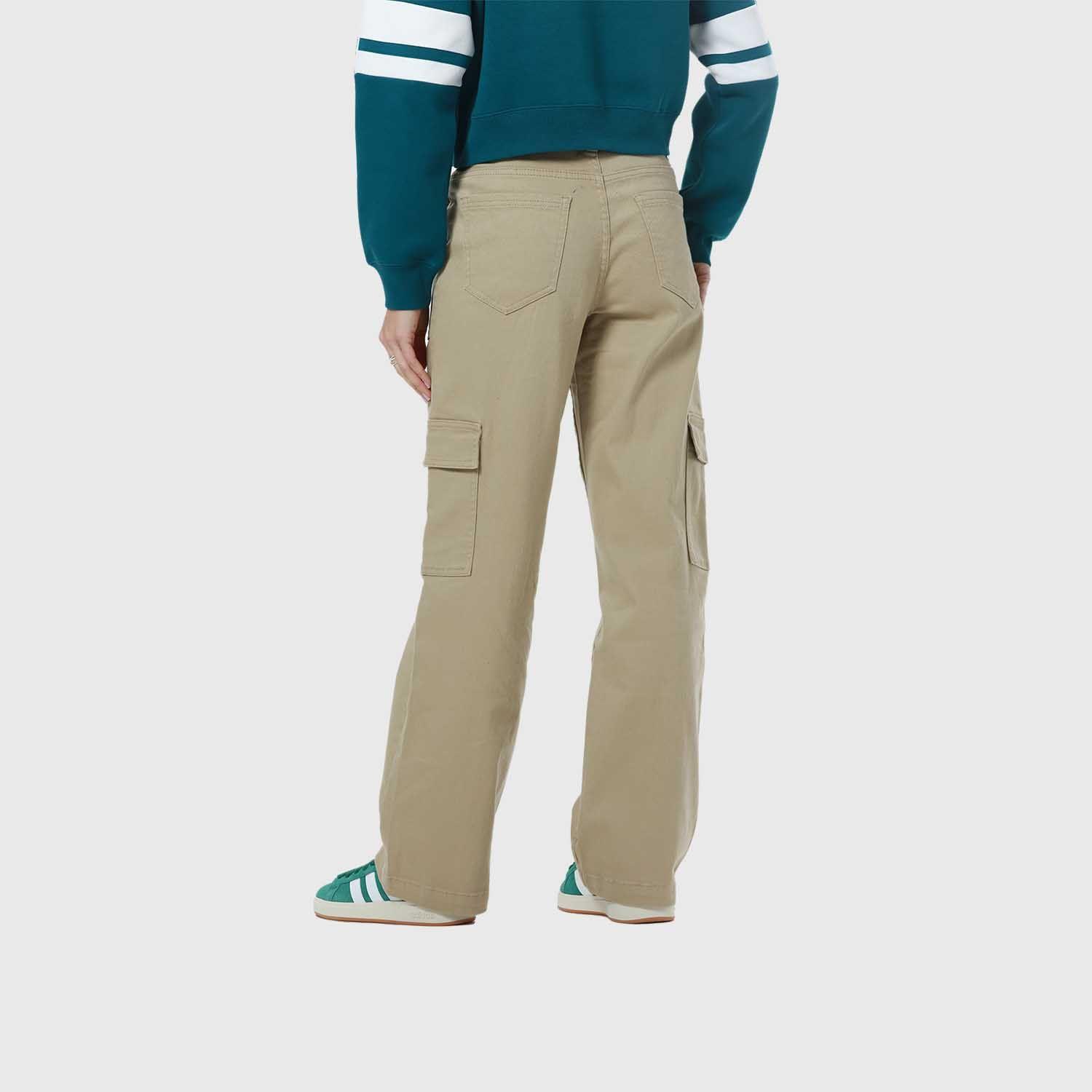 Jeans Mujer Color Calce Recto Camel-2
