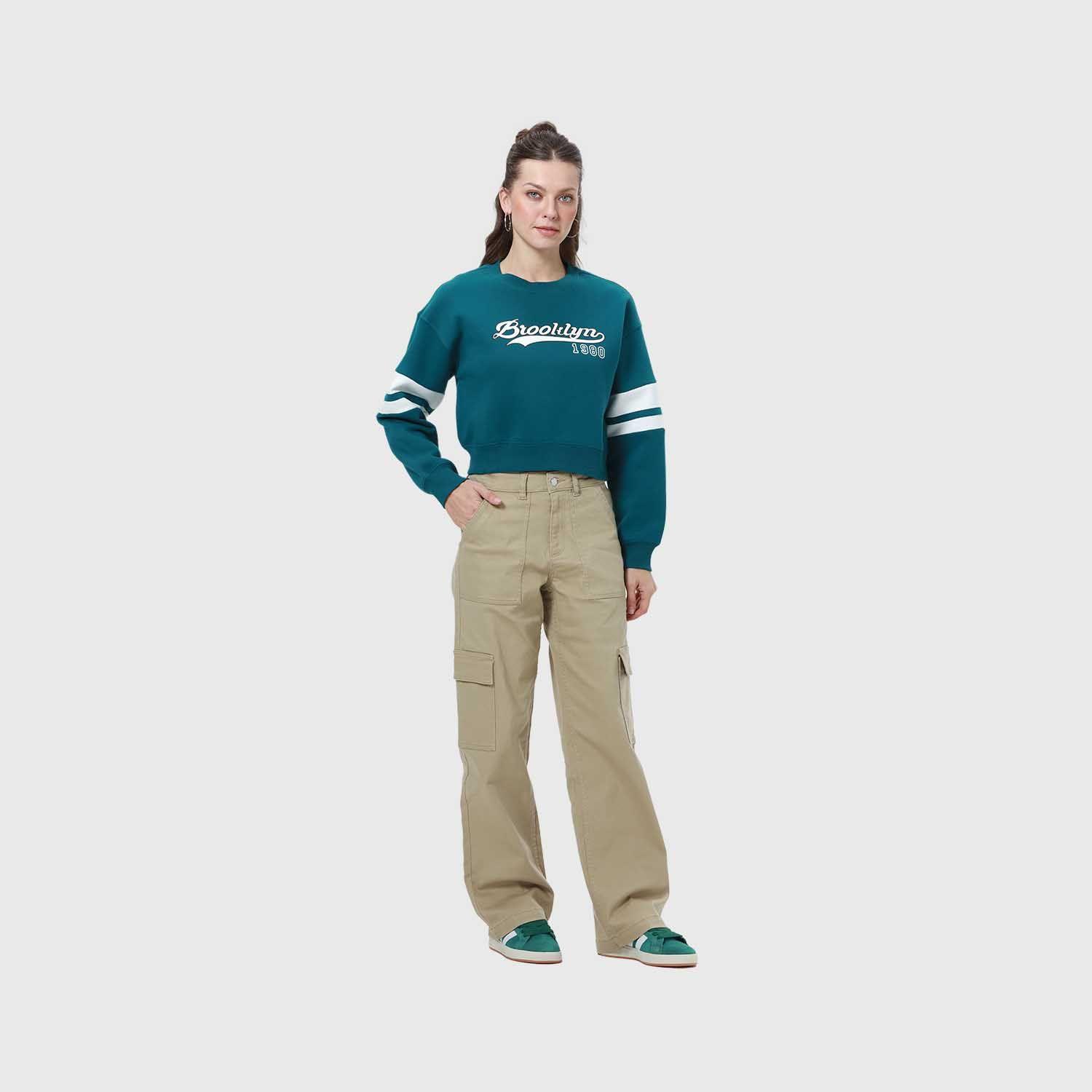 Jeans Mujer Color Calce Recto Camel-3