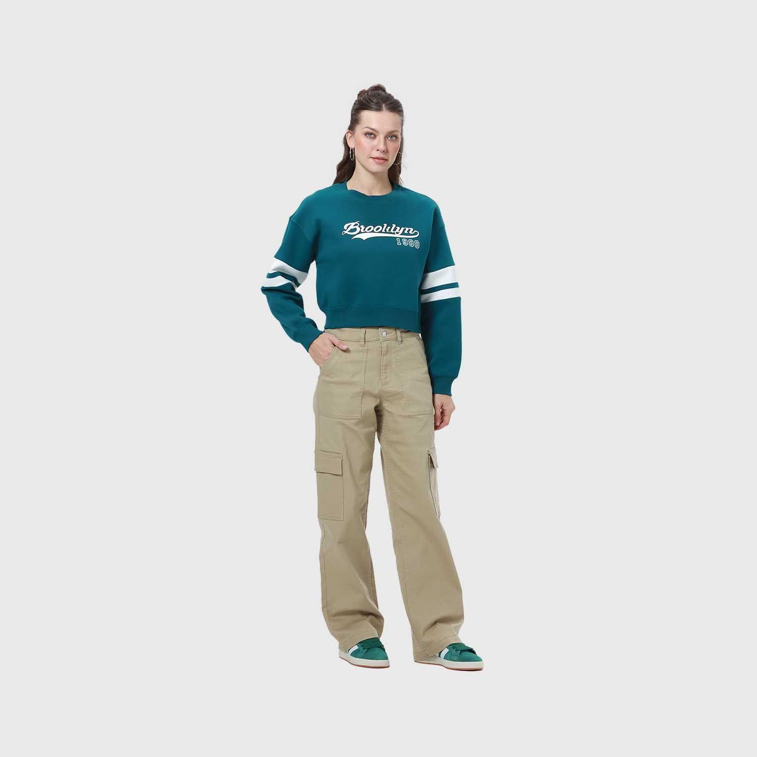 Jeans Mujer Color Calce Recto Camel-3