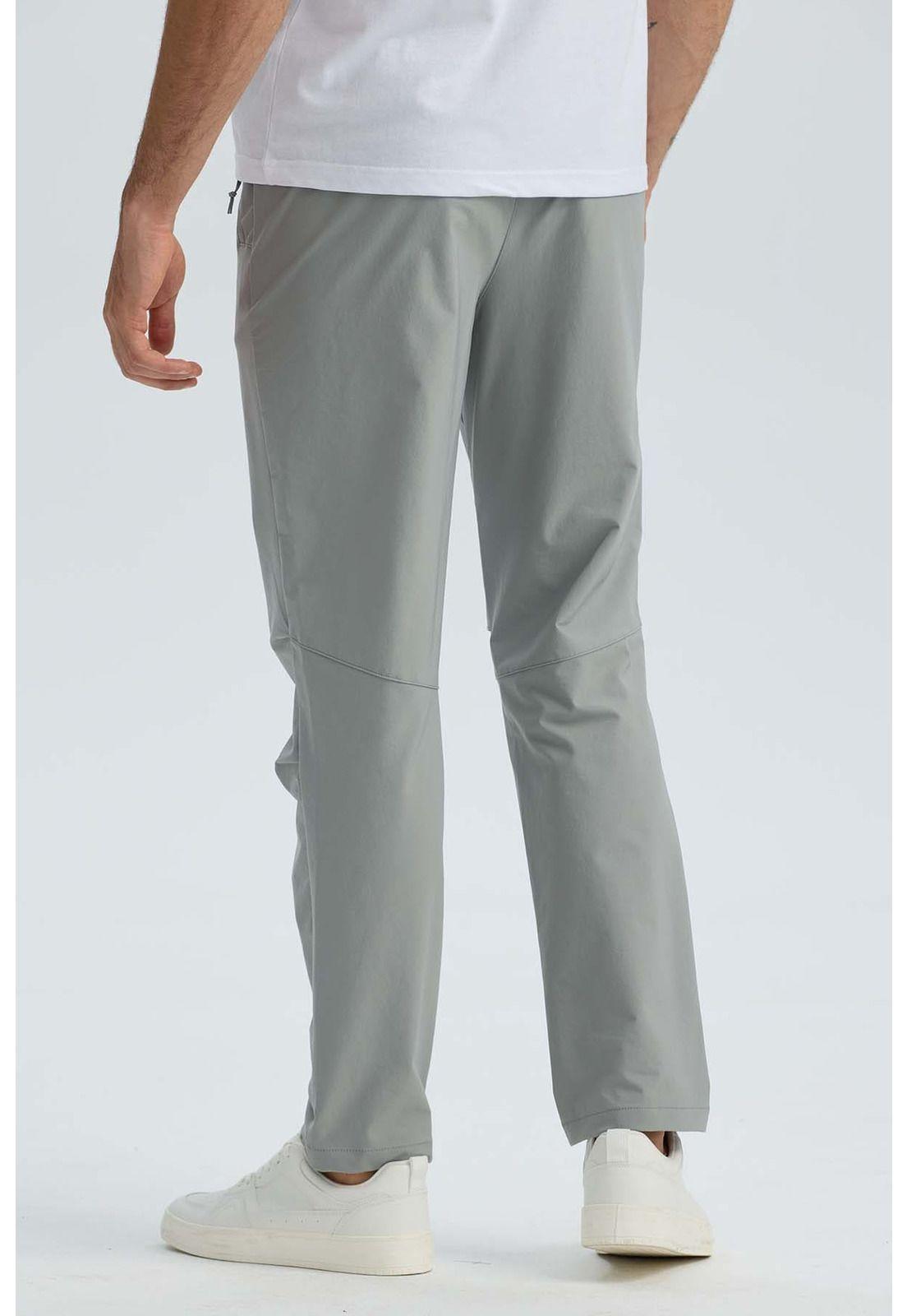 Pantalón Buzo Hombre Calce Recto Gris - ll-3