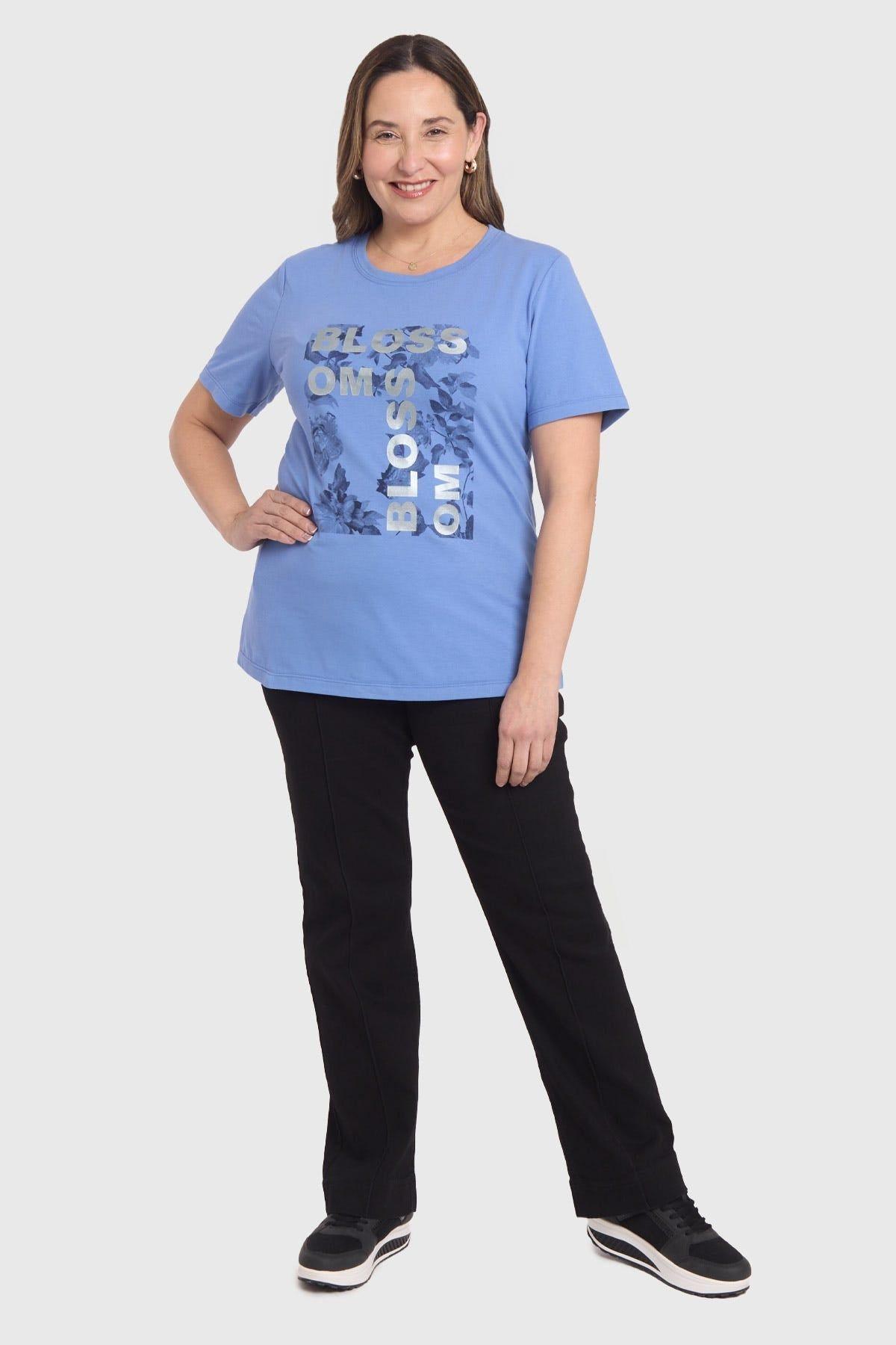 Polera Mujer Celeste-3