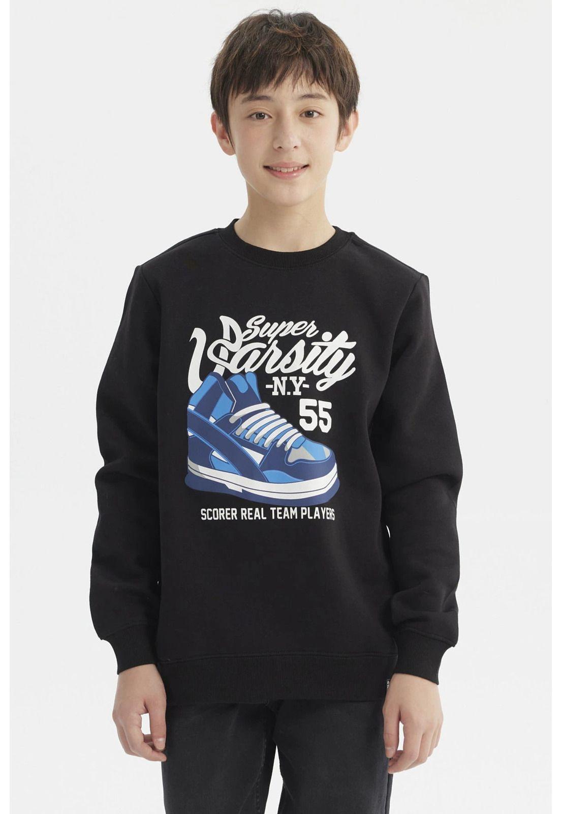 Polerón Niño Básico Teen Negro-0