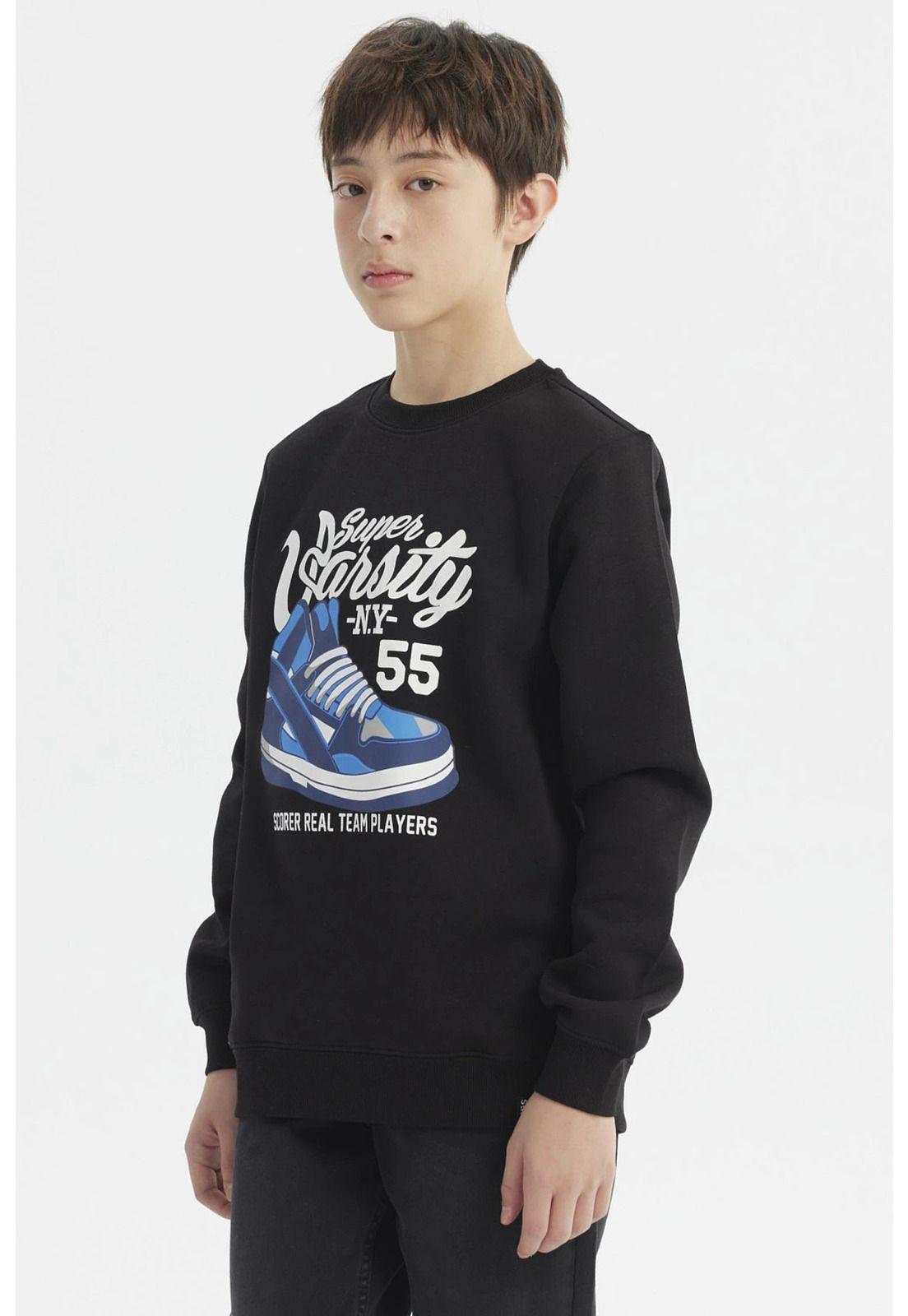 Polerón Niño Básico Teen Negro-1