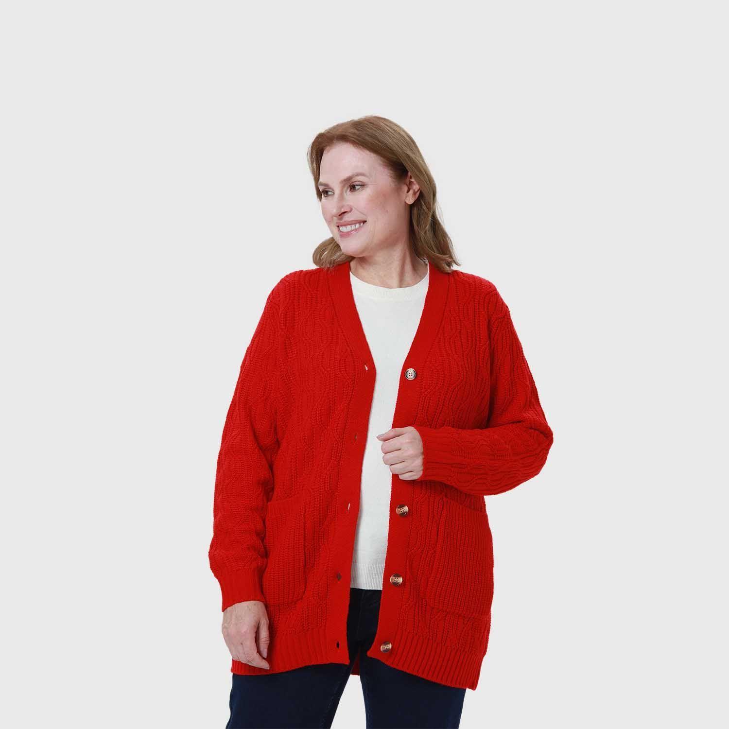 Sweater Mujer Tapado Rojo-1
