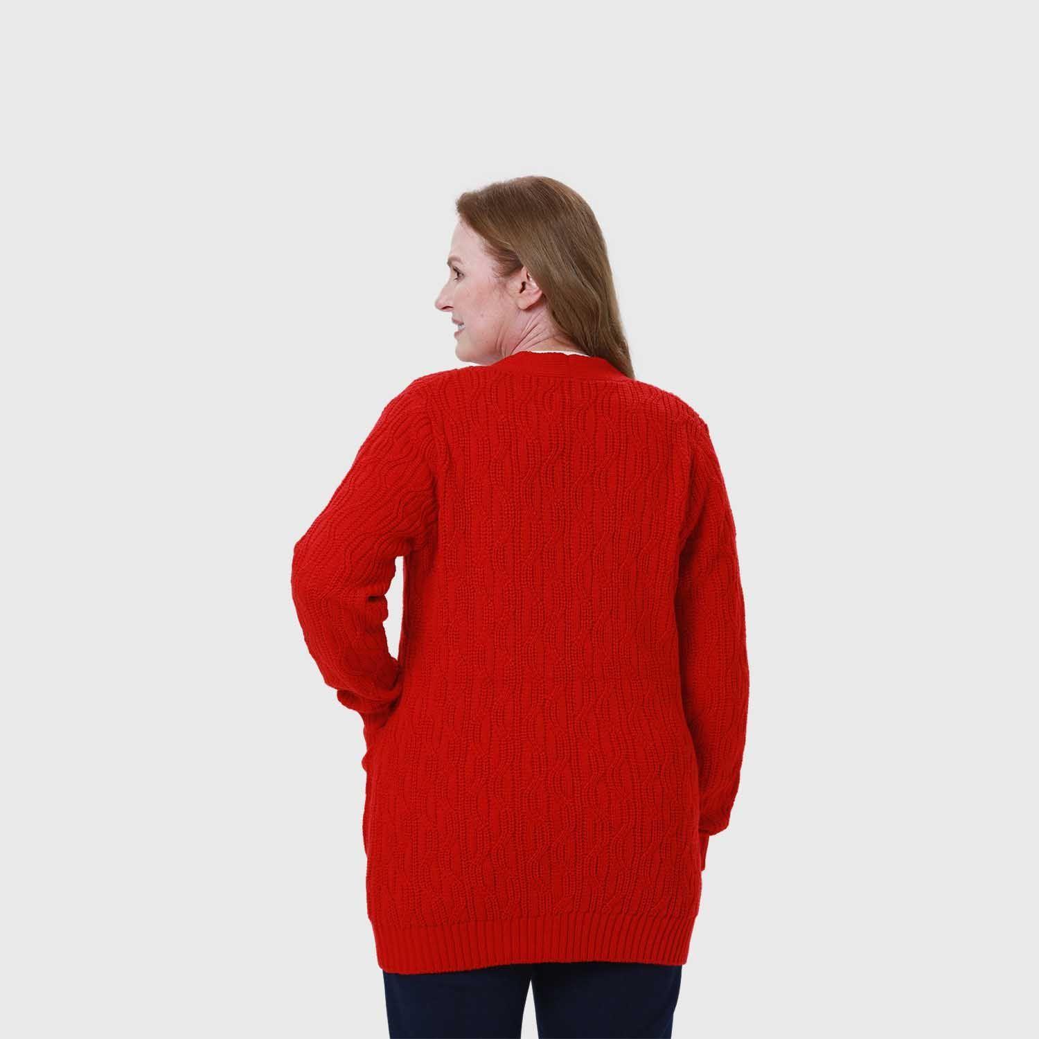 Sweater Mujer Tapado Rojo-2