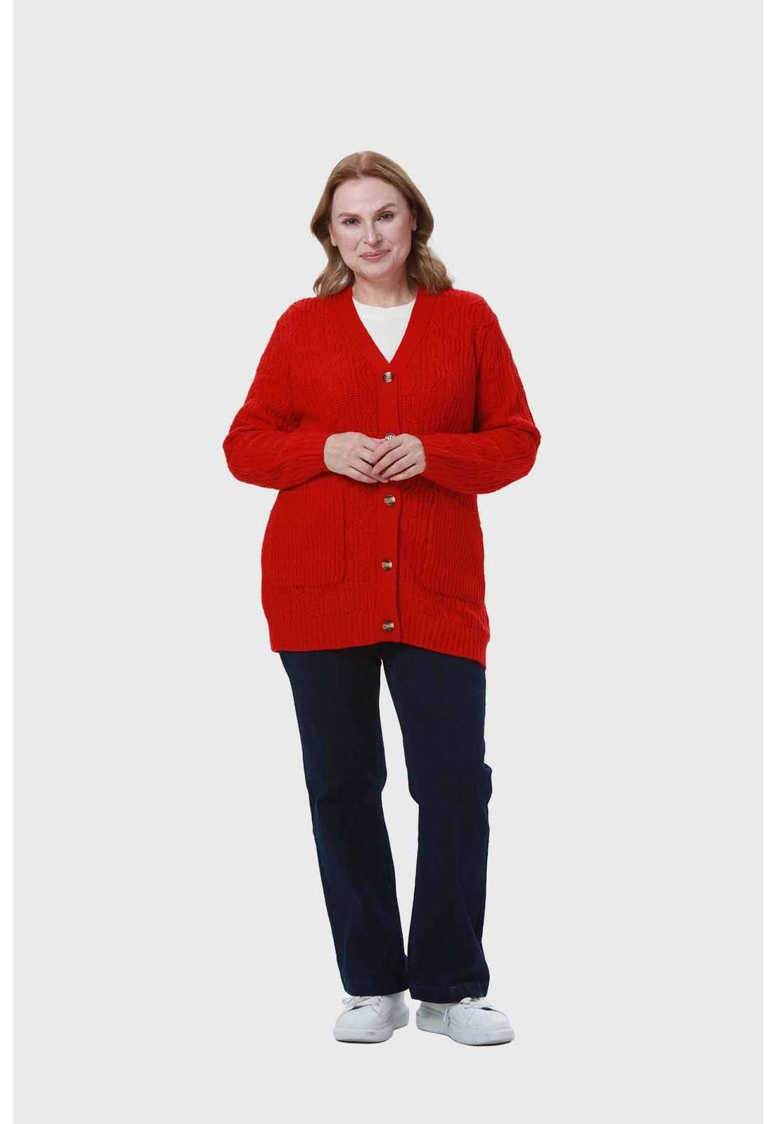 Sweater Mujer Tapado Rojo-3