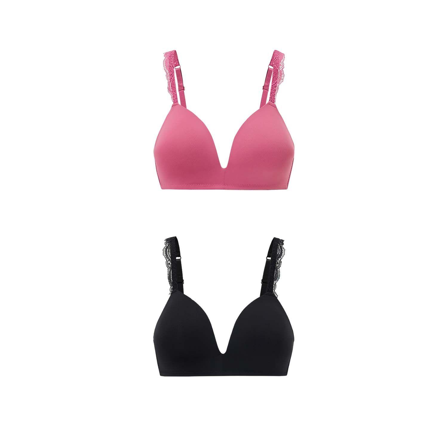 Sostén Mujer Bipack Sin Arcos Strap Malva Fashion's Park-0