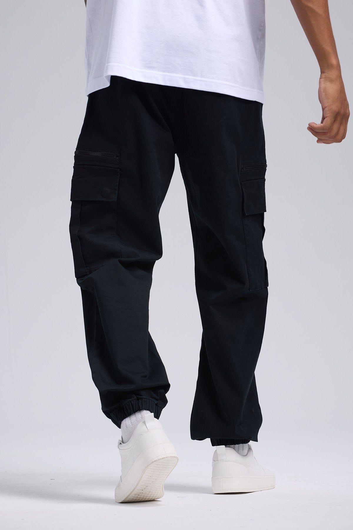 Pantalón Hombre Cargo Jogger Negro-2
