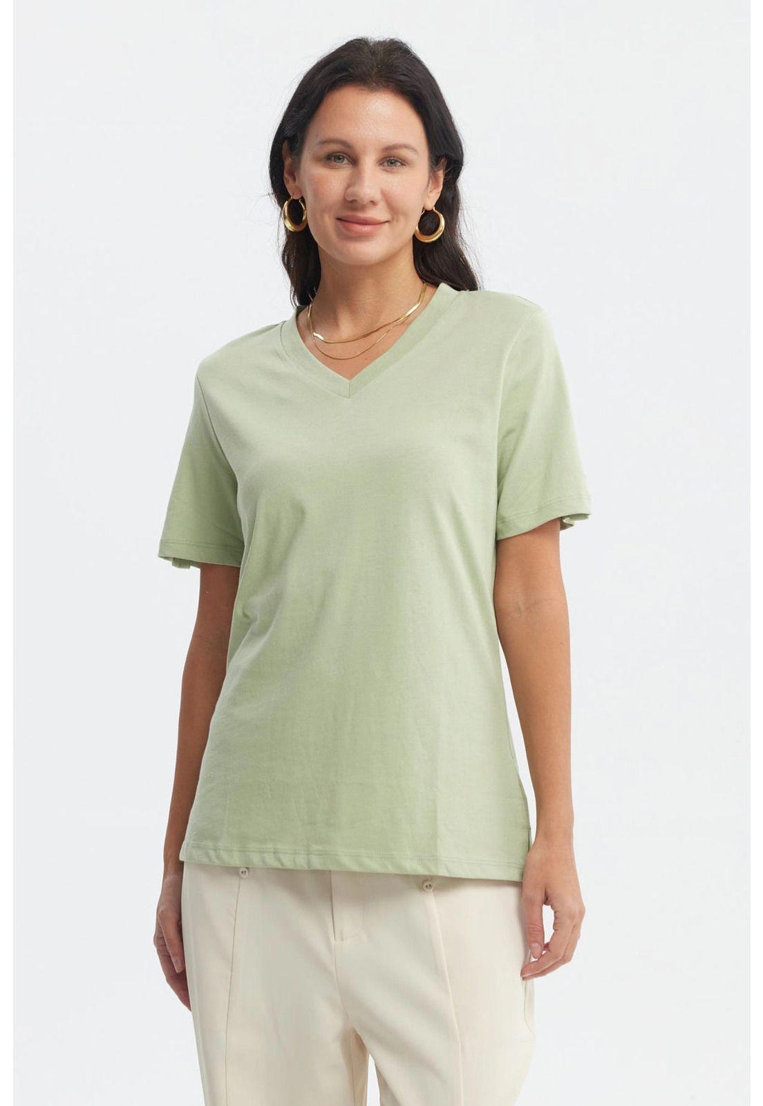 Polera Mujer Casual Verde Olivo-0