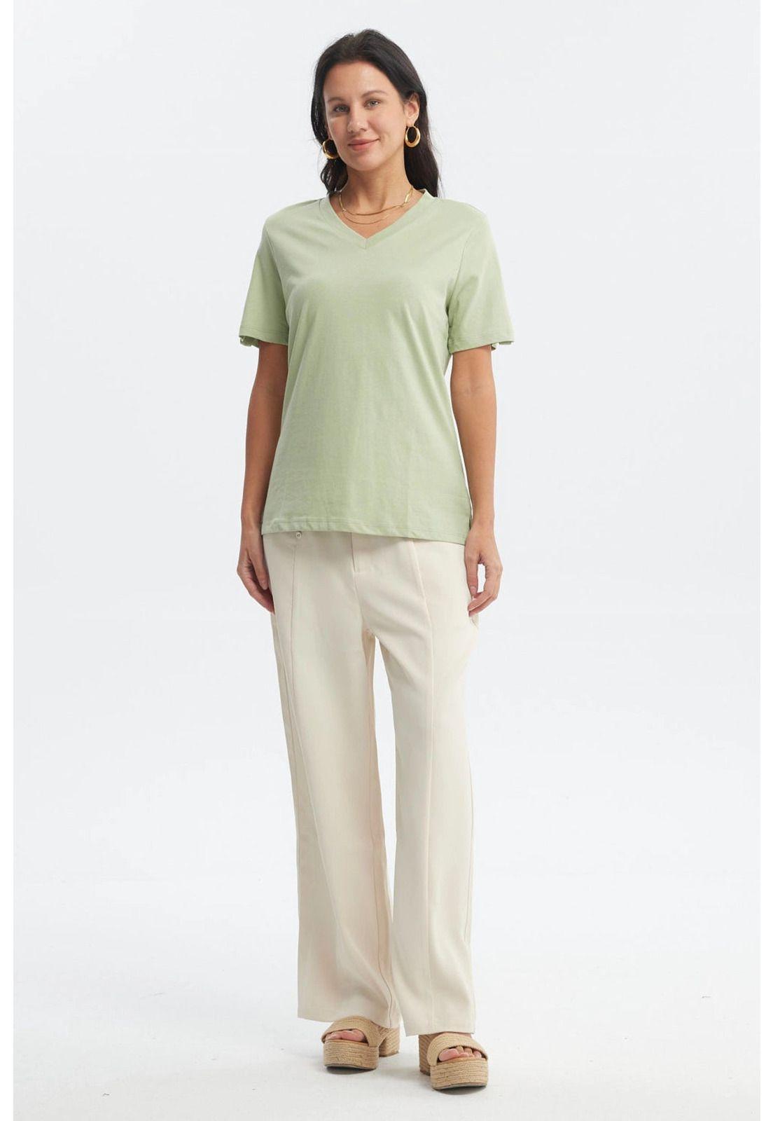 Polera Mujer Casual Verde Olivo-3