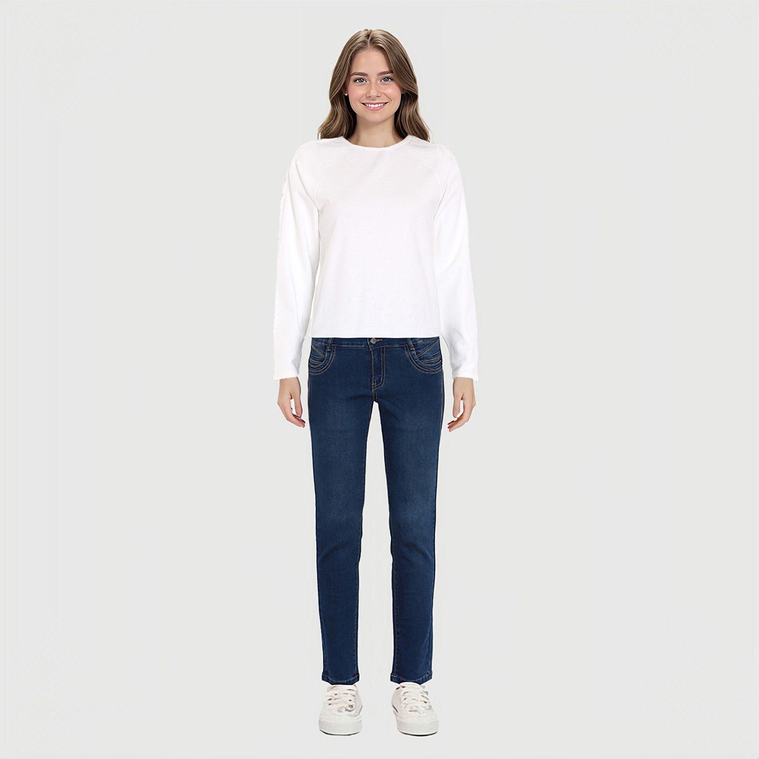 Jeans Mujer Skinny Push Up Azul Claro-2