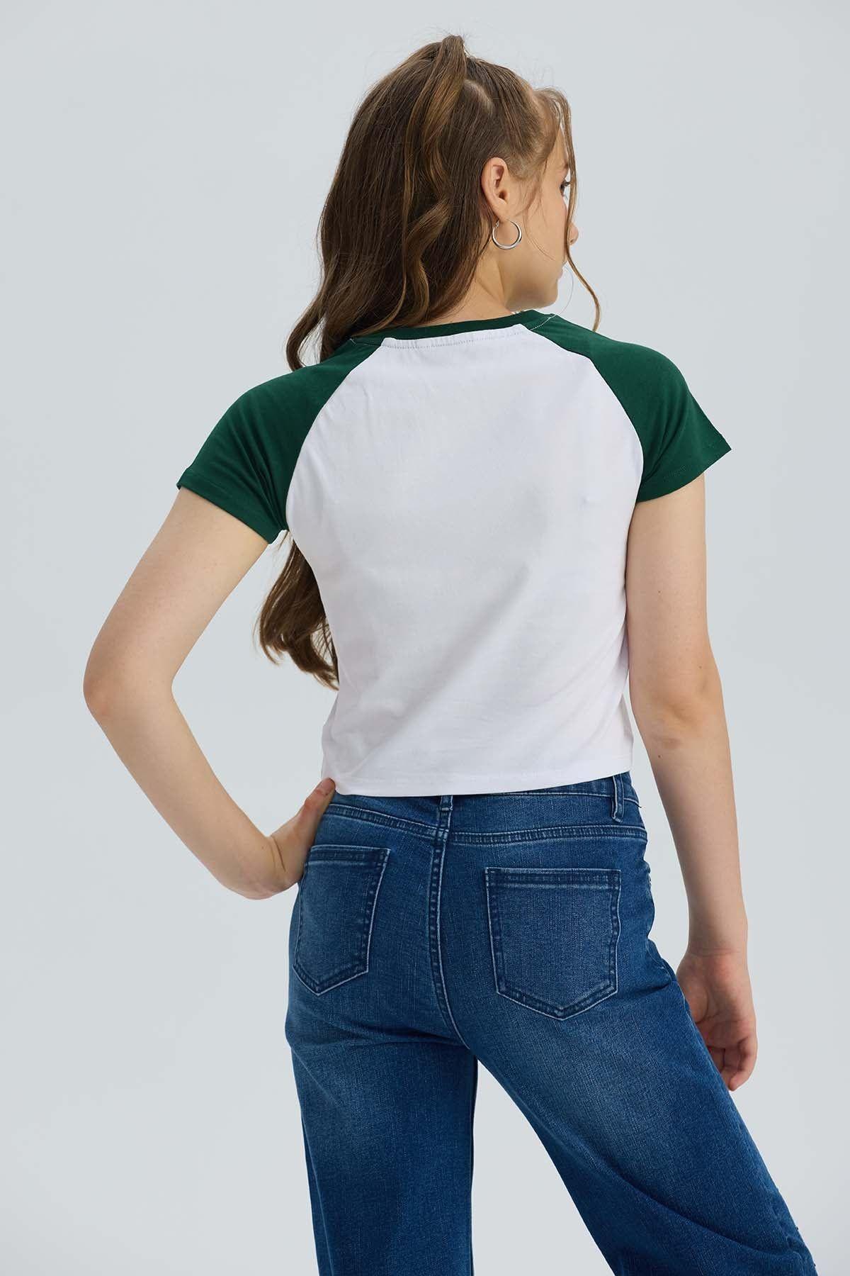 Polera Niña Print Posicional Verde-2