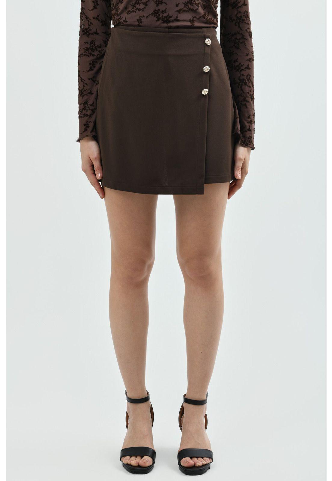 Falda Mujer Falda Short Chocolate - ll-0