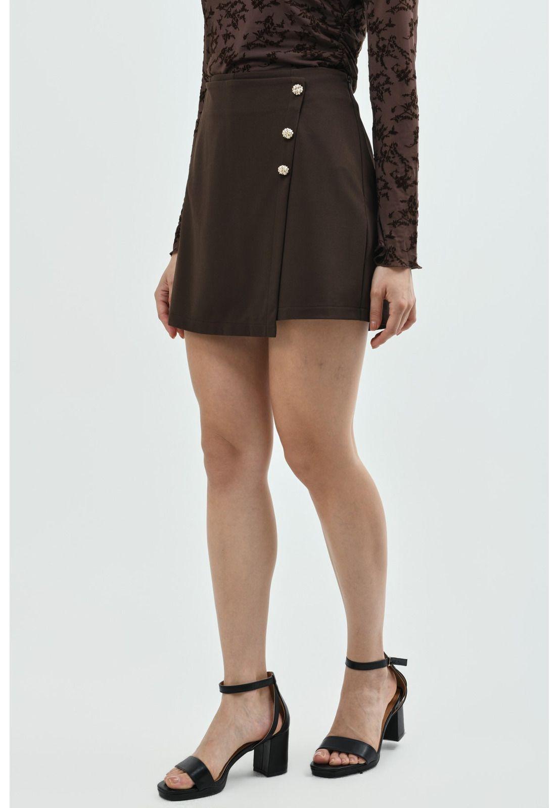 Falda Mujer Falda Short Chocolate - ll-1