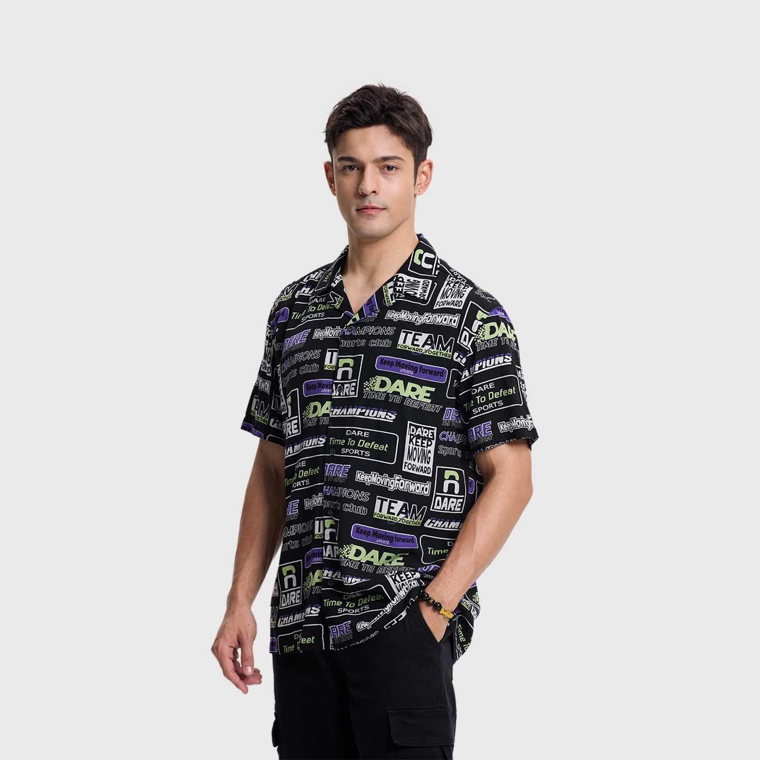 Camisa Hombre Full Rapport Negro Fashions Park-1