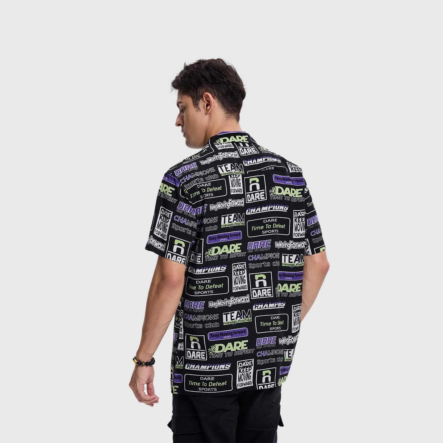 Camisa Hombre Full Rapport Negro Fashions Park-2