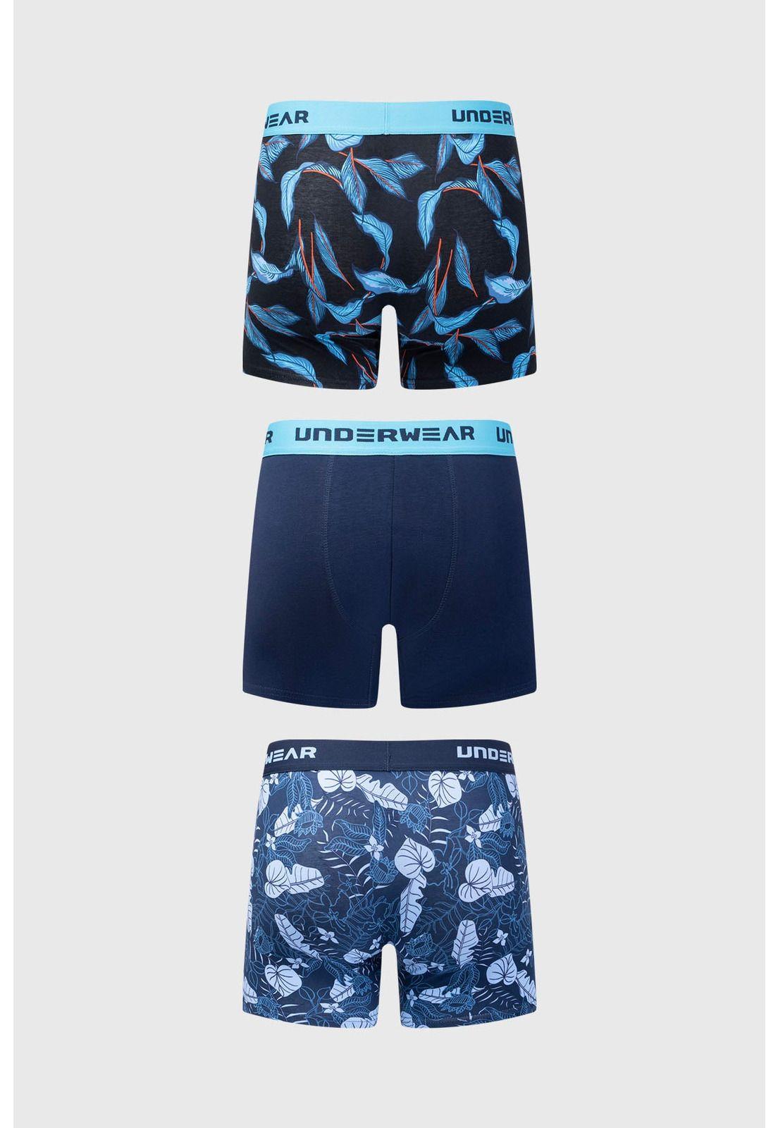 Bóxer Hombre Tripack Rapport Azul-1