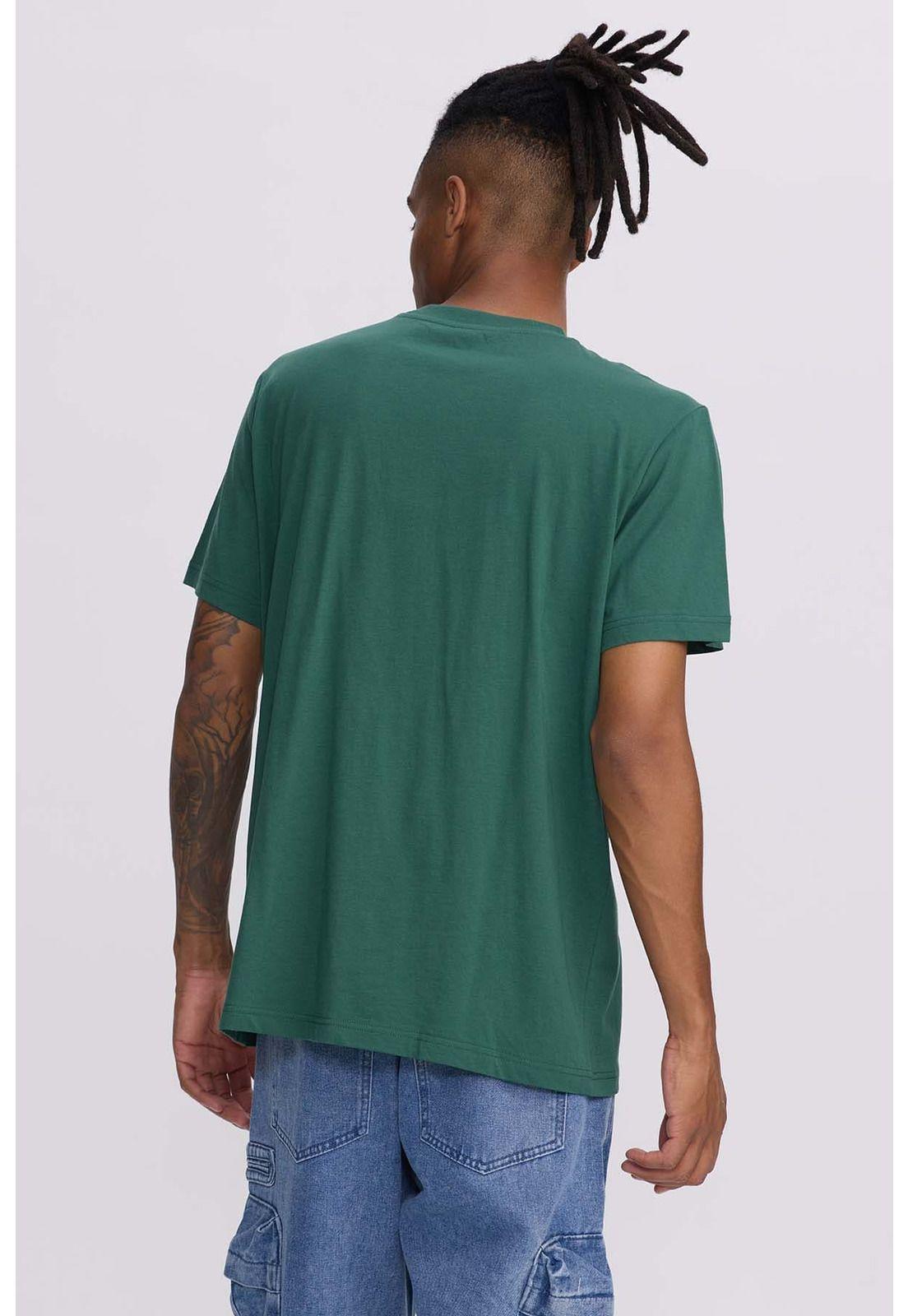 Polera Hombre Con Bolsillo Contraste Verde-2