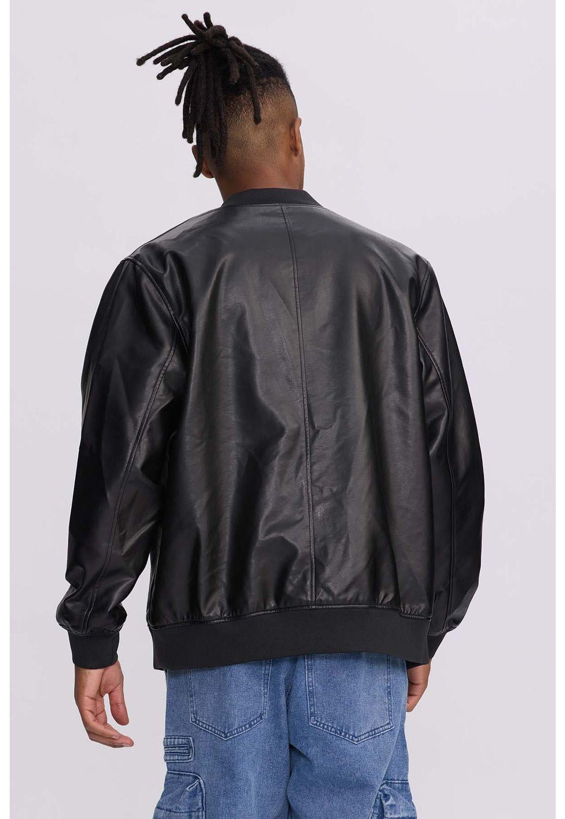 Chaqueta Hombre Bomber Negro - V-2