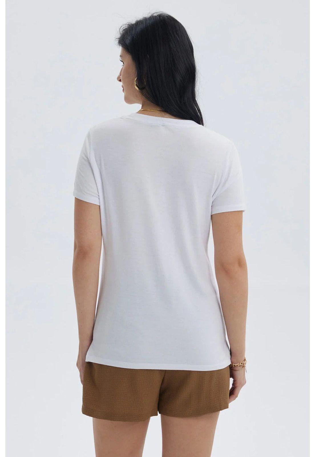 Polera Mujer Print Blanco - lV-2