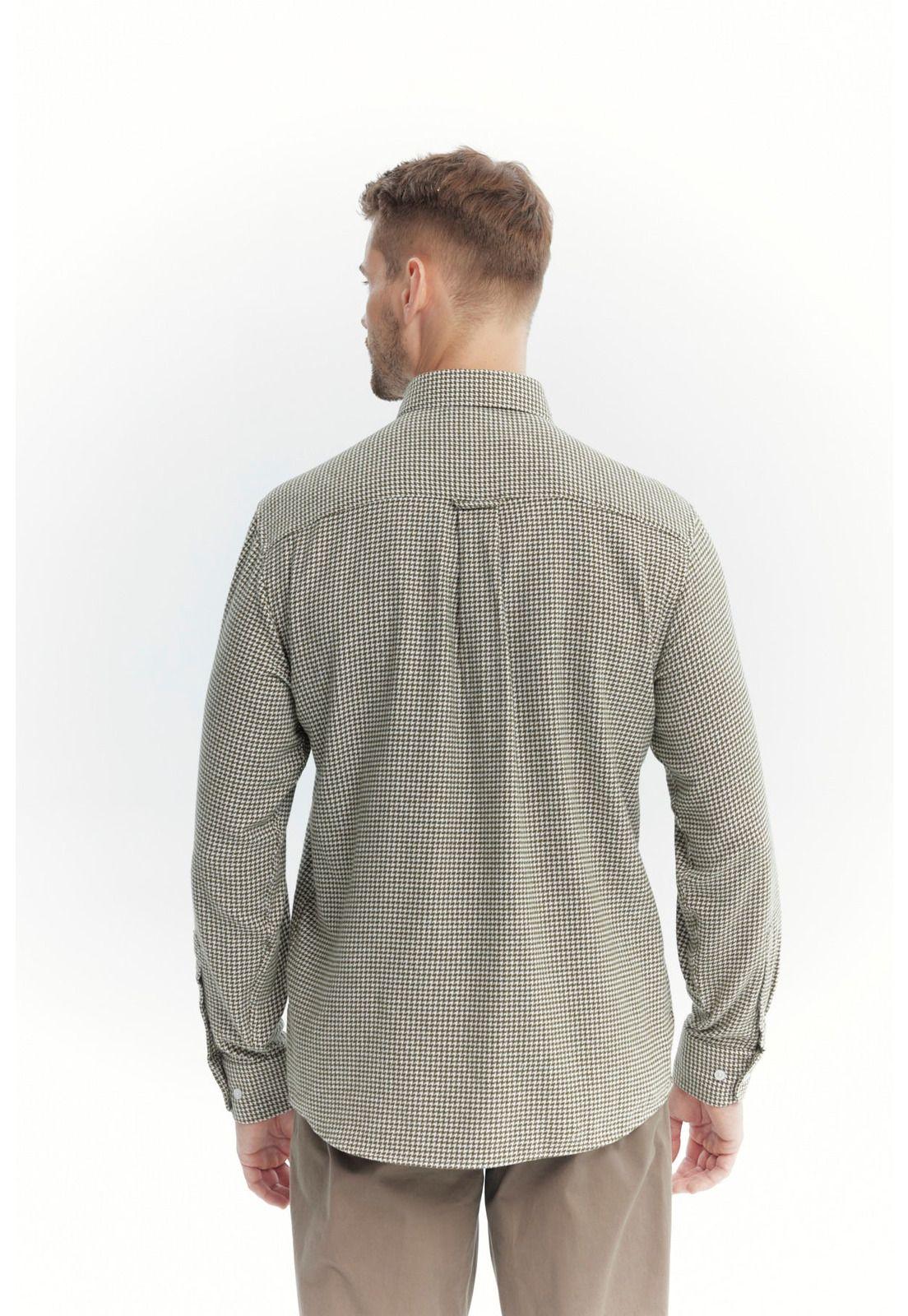 Camisa Hombre Slim Verde Oliva-2