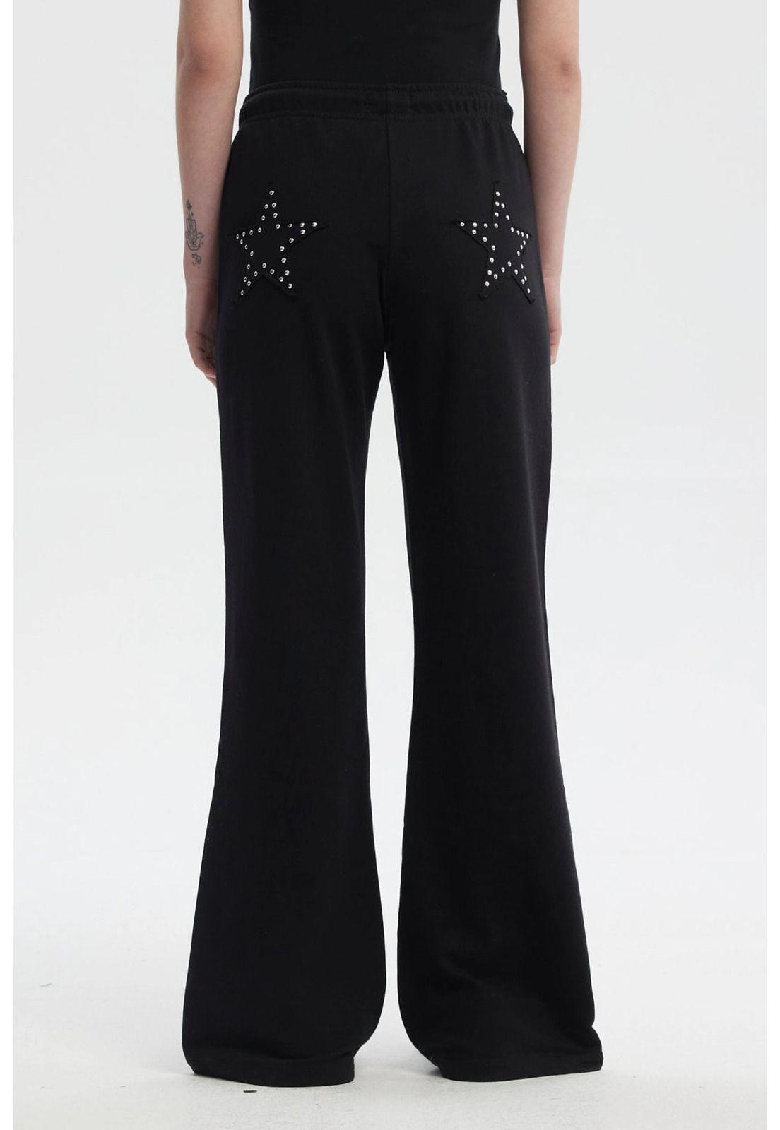 Pantalón Buzo Mujer Estrella Negro-2