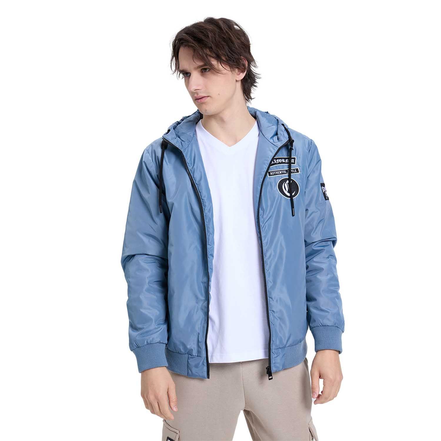 Chaqueta Hombre Hoodie Azul Piedra-0