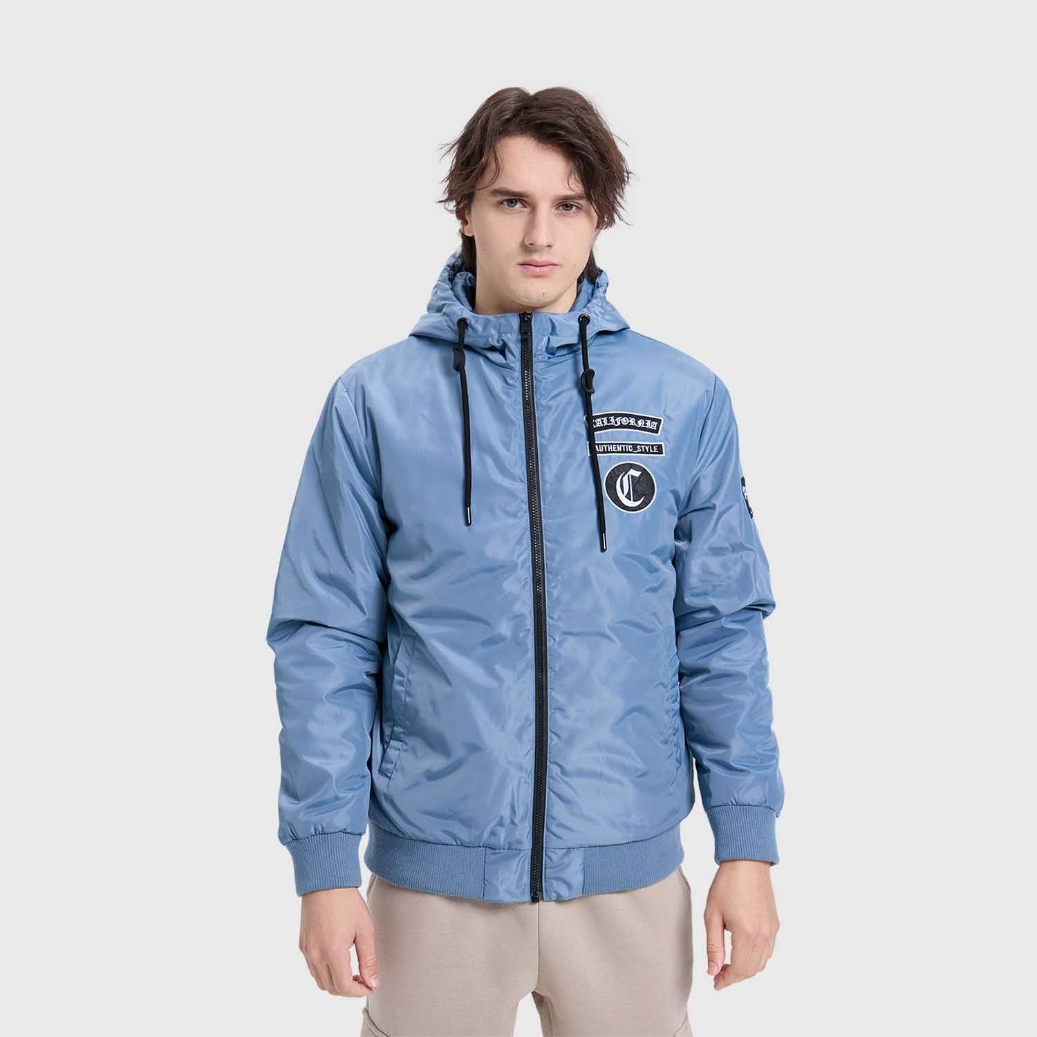 Chaqueta Hombre Hoodie Azul Piedra-1