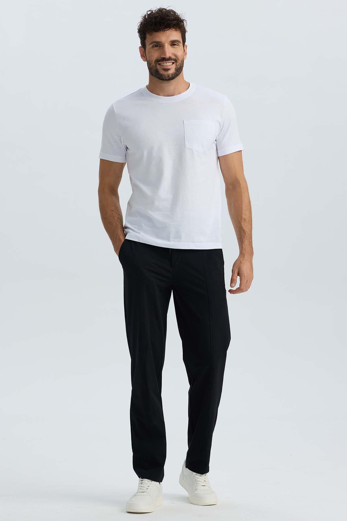 Pantalón Hombre 1 Bolsillo Comfort Negro-0