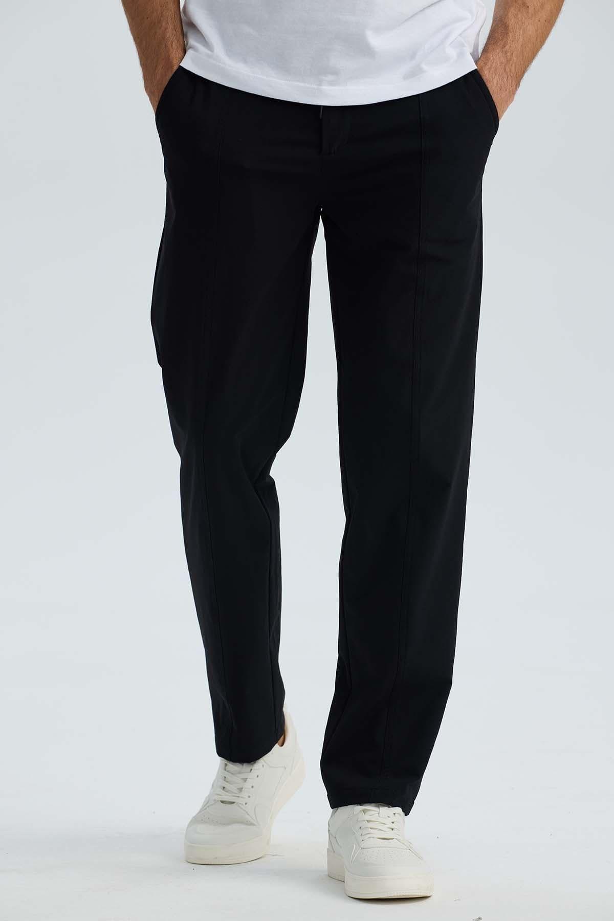 Pantalón Hombre 1 Bolsillo Comfort Negro-1