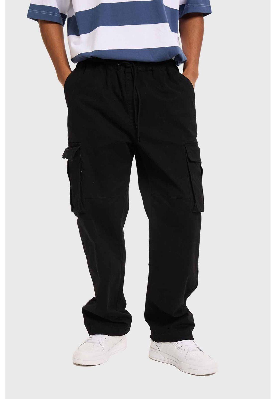 Pantalón Hombre Jogger Cargo Negro-0