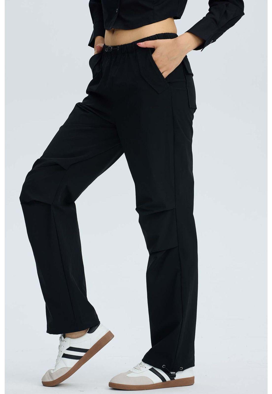 Pantalón Mujer Parachute Tankas Negro-2