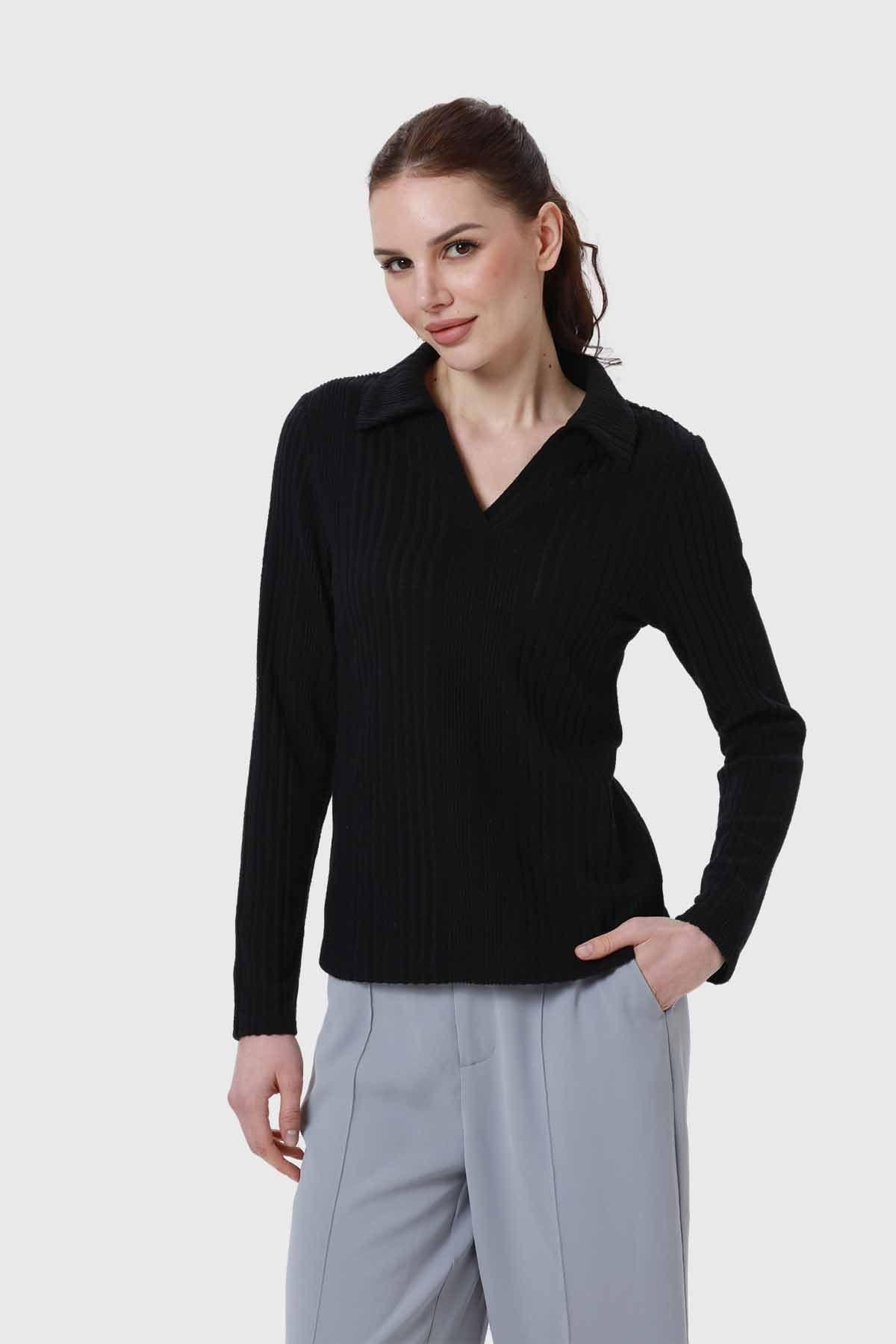 Polera Mujer Camman Rib Negro-1