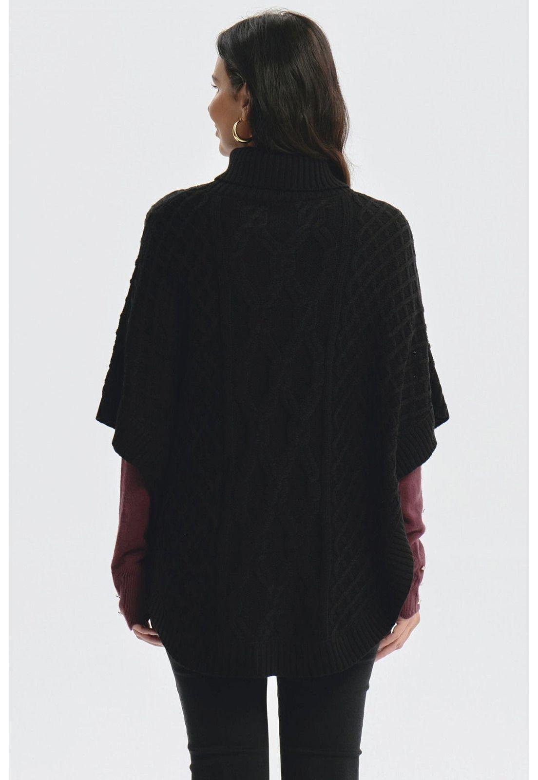 Sweater Mujer Trenzado Negro - lll-2
