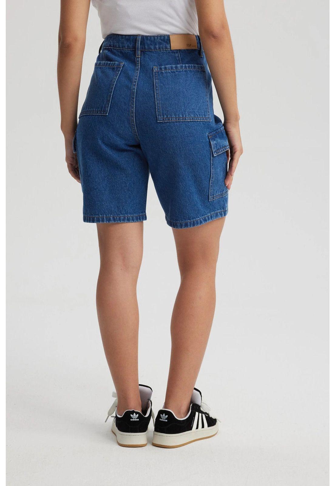 Short Mujer Cargo Azul - ll-2