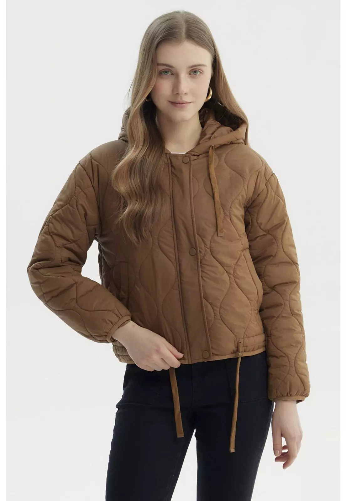 Parka Mujer New Camel Oscuro-0