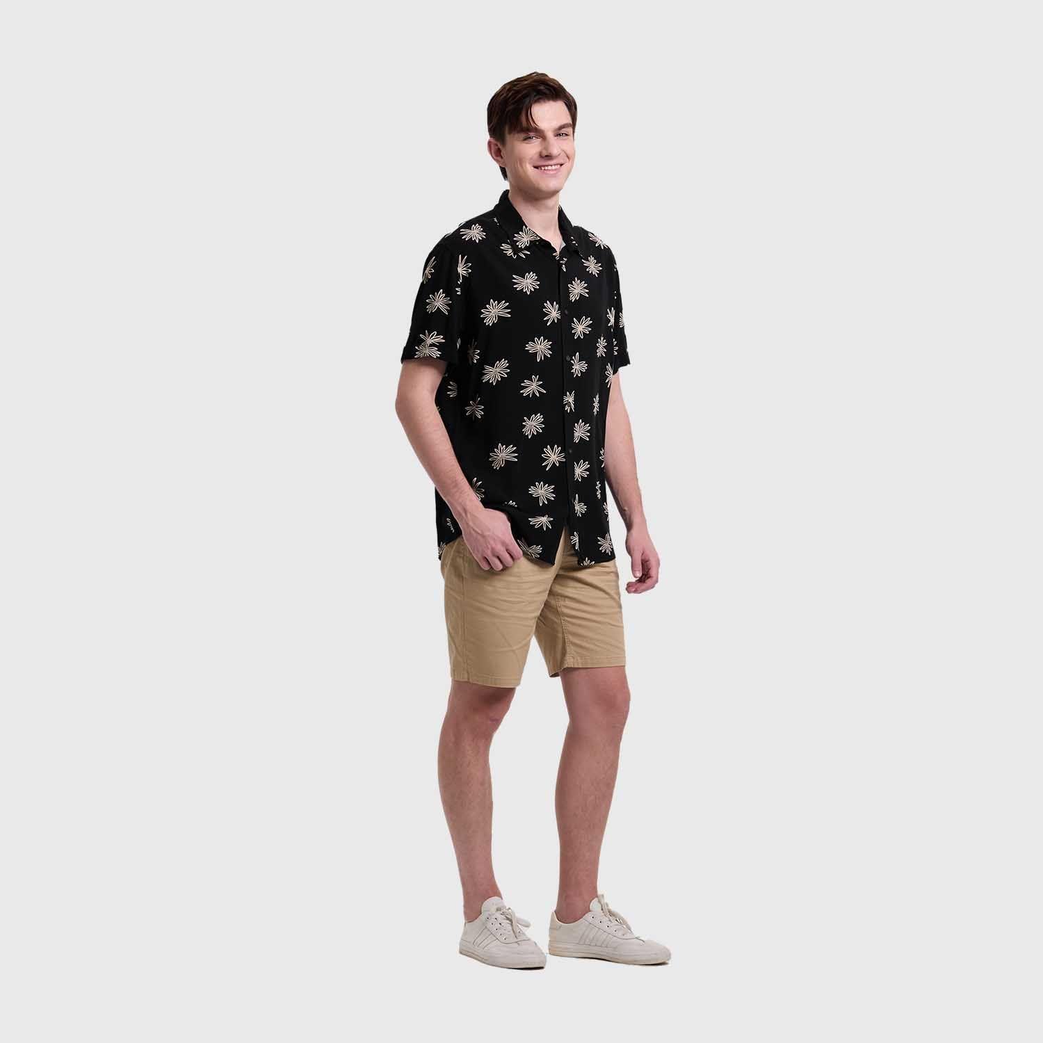 Camisa Hombre Mini Print Negro I Fashion's Park-3