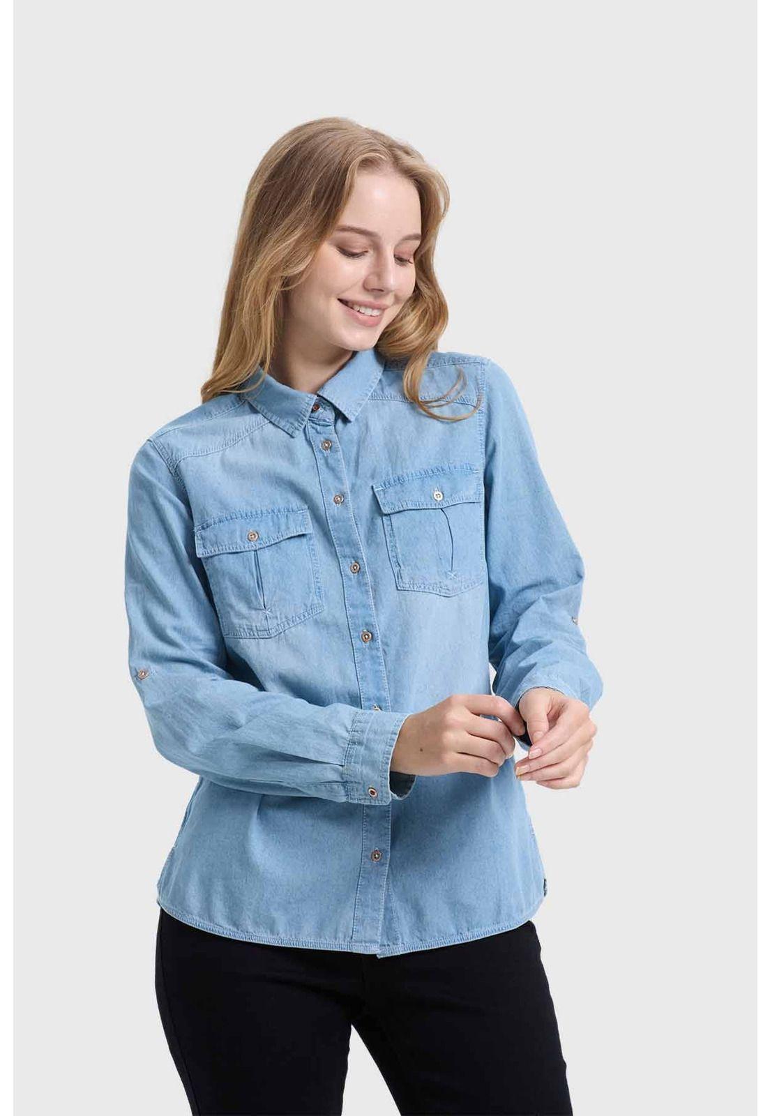 Blusa Mujer Clásica Azul- ll-1
