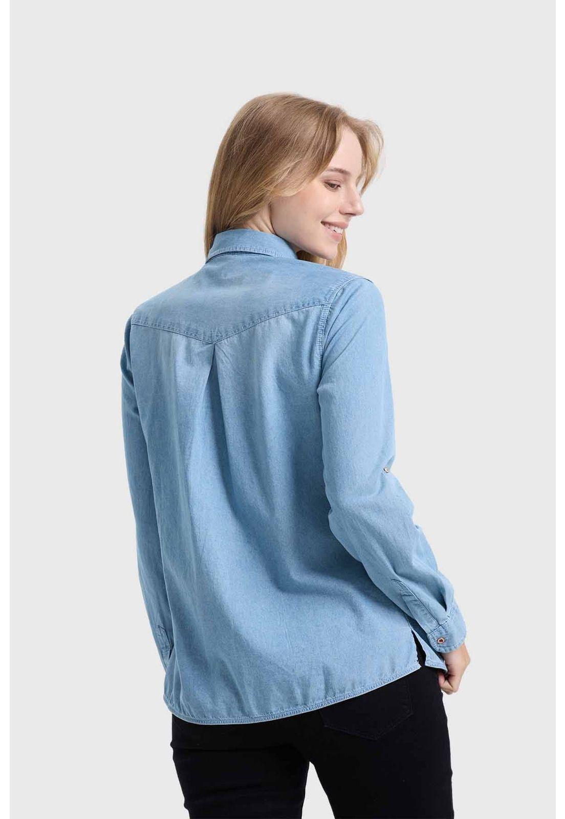 Blusa Mujer Clásica Azul- ll-2