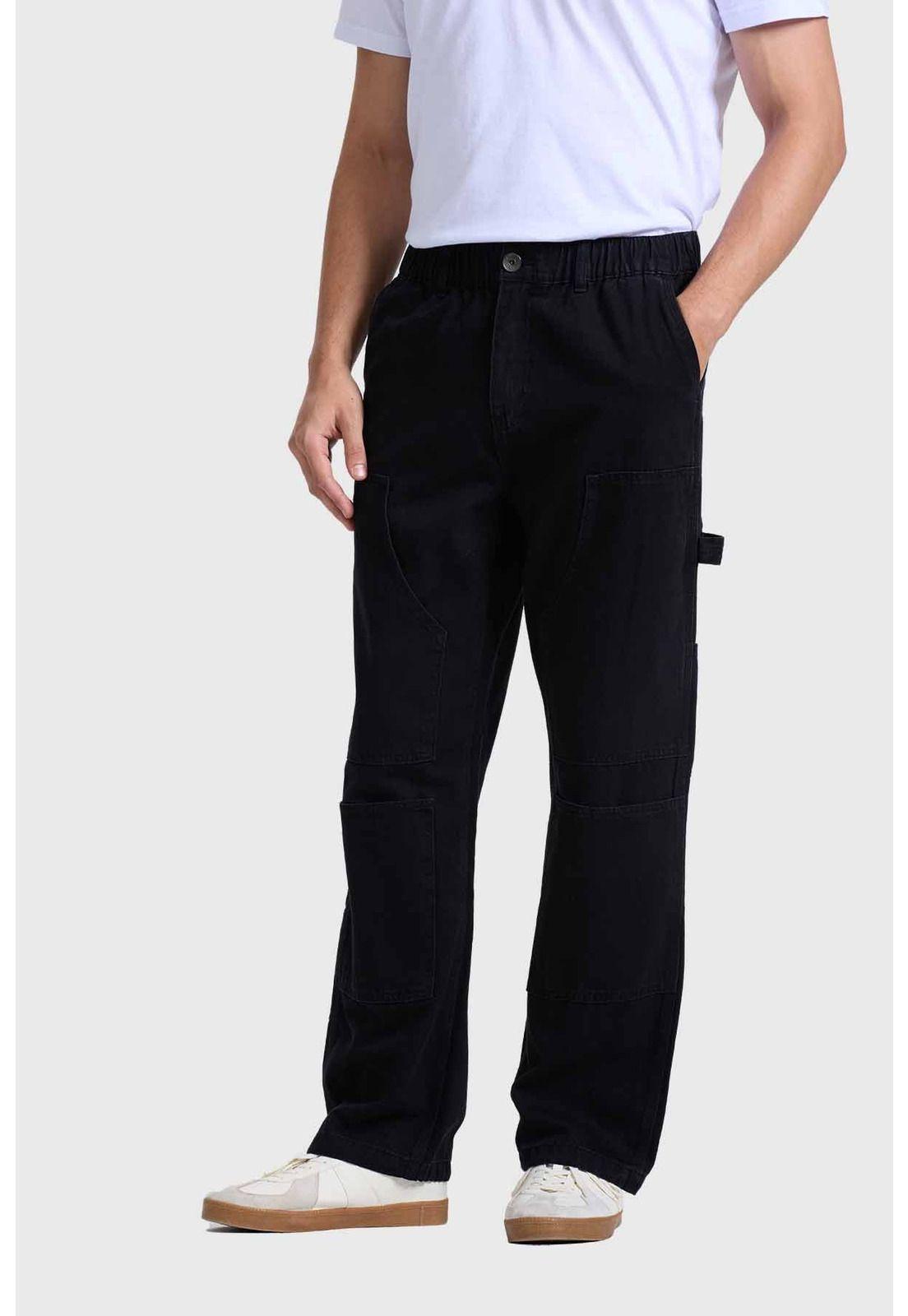 Jeans Hombre Baggy Skate Negro Asfalto-1