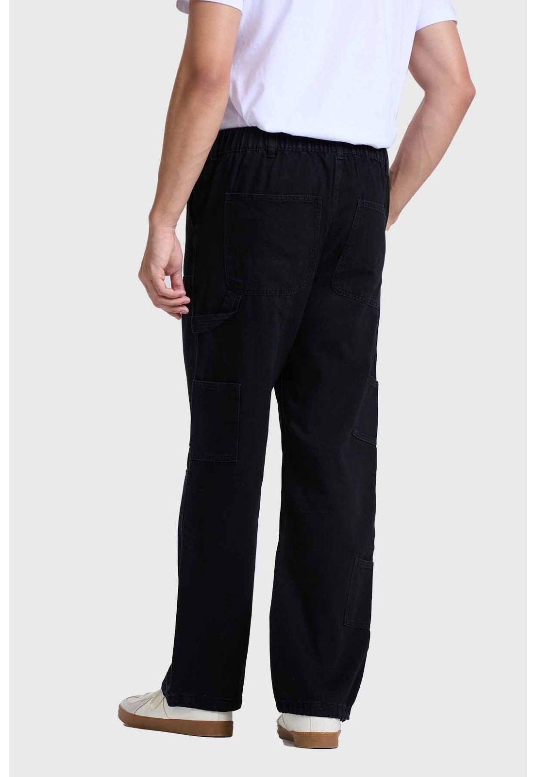 Jeans Hombre Baggy Skate Negro Asfalto-2