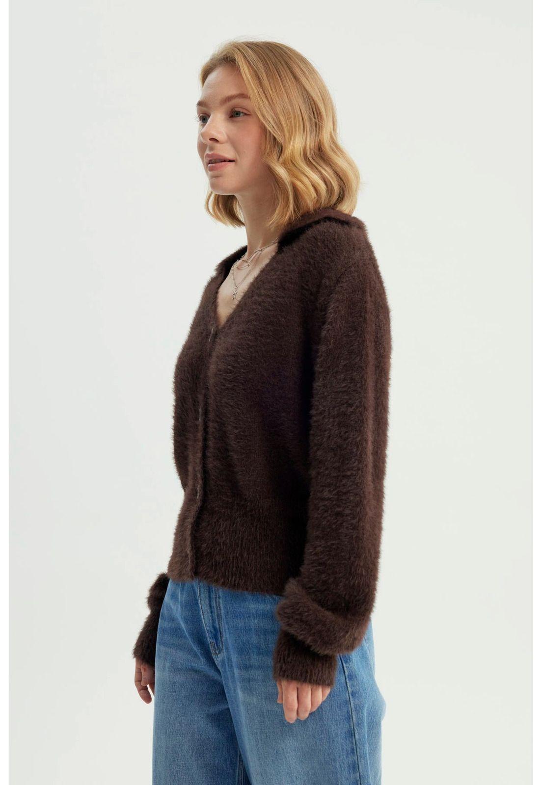 Sweater Mujer Oversize Chocolate-1