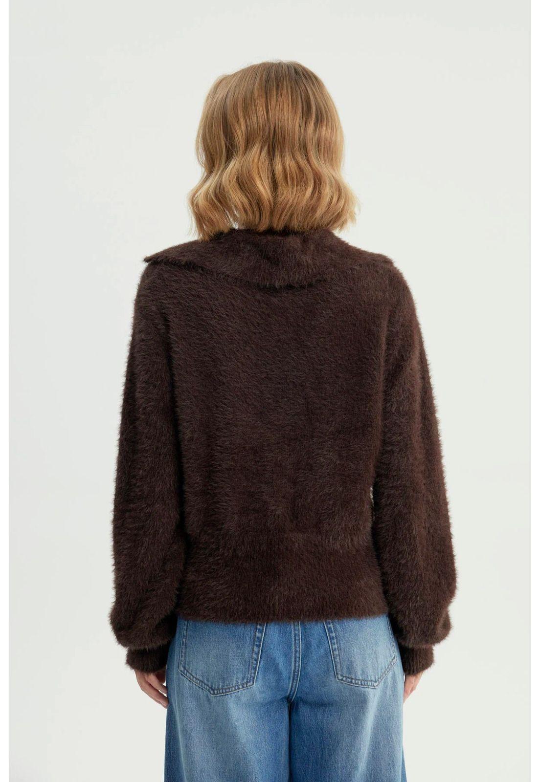 Sweater Mujer Oversize Chocolate-2